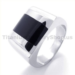 Anillo De Titanio Con Circonita