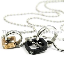 Colgantes De Titanio Con Diamantes Para Enamorados: Regalos De San Valentín - Cadenas Gratis