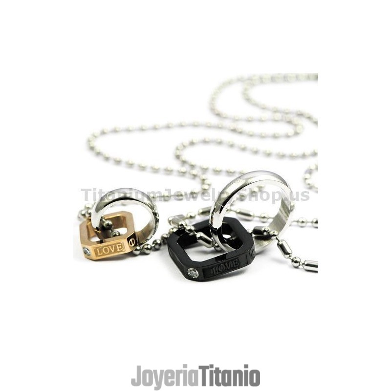 Colgantes De Titanio Con Diamantes Para Enamorados: Regalos De San Valentín - Cadenas Gratis Colgantes De Titanio Con Diamantes Para Enamorados: Regalos De San Valentín - Cadenas Gratis