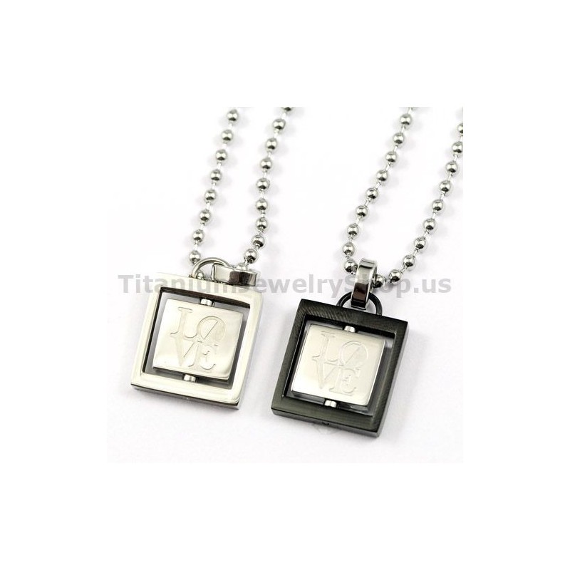 Colgantes Giratorios De Titanio Para Amantes, Regalos De San Valentín - Cadenas Gratis Colgantes Giratorios De Titanio Para Amantes, Regalos De San Valentín - Cadenas Gratis