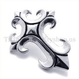 Colgante De Cruz De Titanio Puro Con Ancla Para Hombre