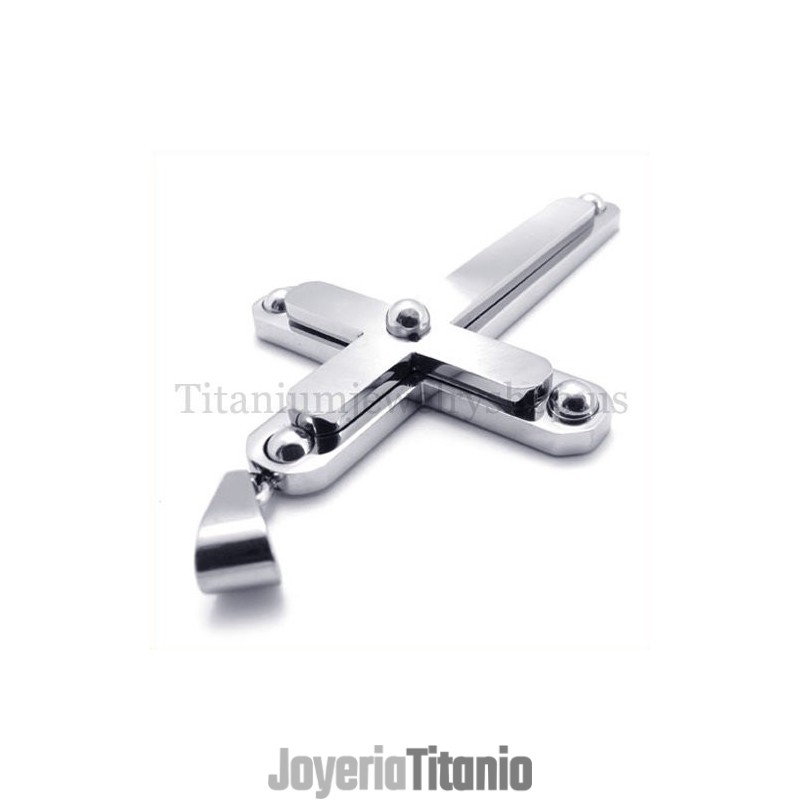 Colgante De Cruz De Titanio De Dos Capas Con Diamantes De Moda Colgante De Cruz De Titanio De Dos Capas Con Diamantes De Moda