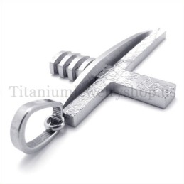 Colgante De Cruz De Titanio Para Hombre, De Plata Pura, Con Forma Asimétrica, A La Moda