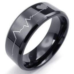 Anillo De Bodas De Tungsteno Con Ecg