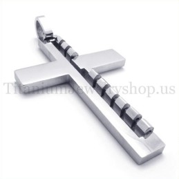 Colgante De Cruz De Titanio Con Diseño De Moda De Plata