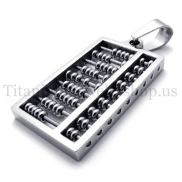 Colgante De Titanio Con Ábaco De Plata