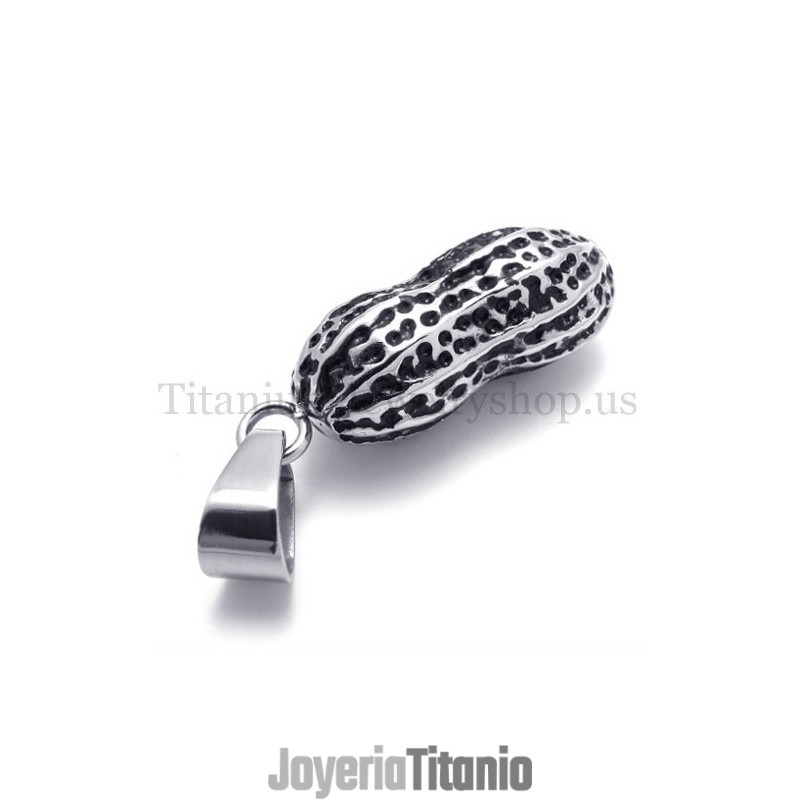 Lindo Colgante De Titanio Con Forma De Cacahuete