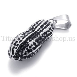 Lindo Colgante De Titanio Con Forma De Cacahuete