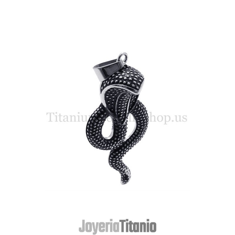 Colgante De Titanio Black King Cobra