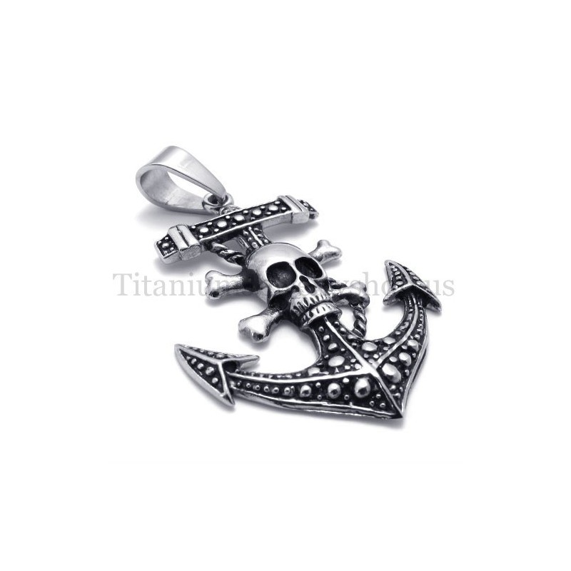Colgante De Titanio Con Ancla De Barco Pirata Colgante De Titanio Con Ancla De Barco Pirata