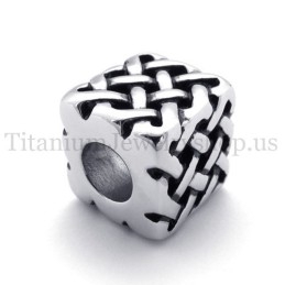 Colgante De Titanio Con Cuentas Afortunadas En Forma De Cubo