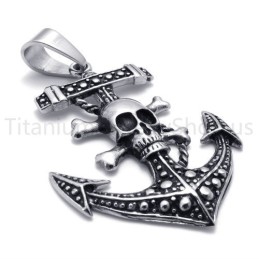 Nuevo Colgante De Titanio Con Ancla De Barco Pirata Clásico