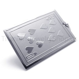 Nuevo Colgante De Titanio Con Naipes Plateados (10)