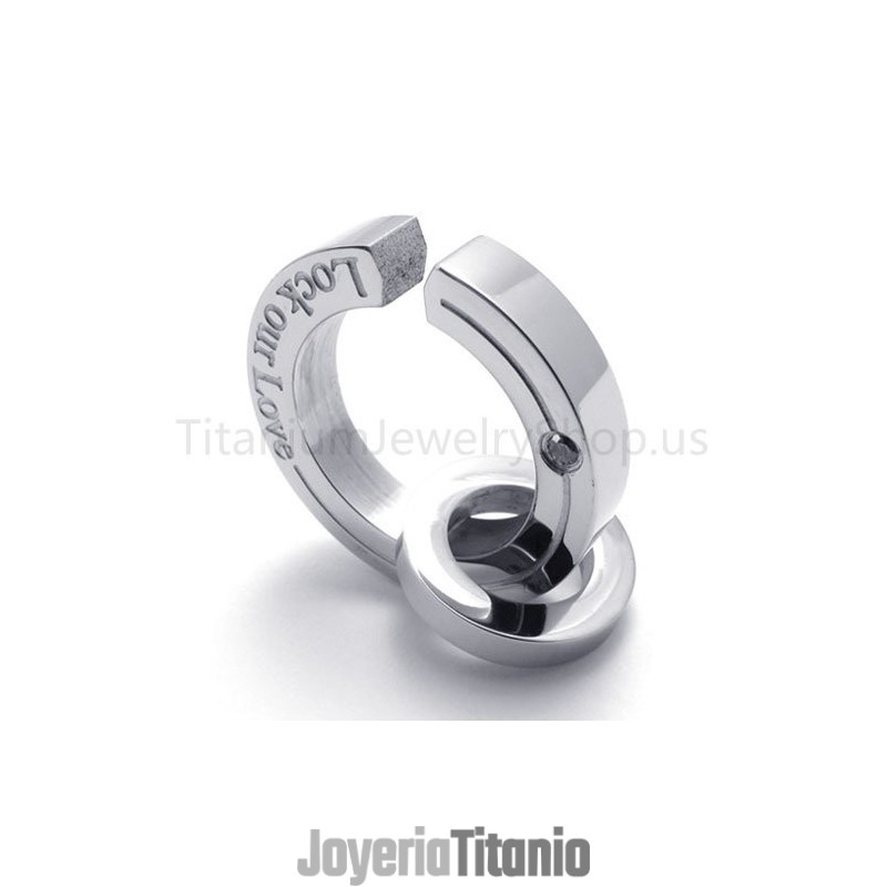 Nuevo Colgante De Titanio Plateado Con Anillo De Fractura Nuevo Colgante De Titanio Plateado Con Anillo De Fractura