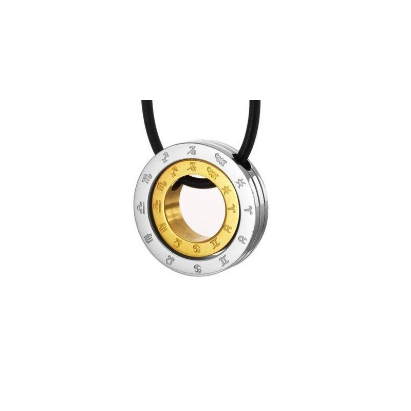 Colgante Y Collar De Titanio Puro Con Los Signos Del Zodiaco