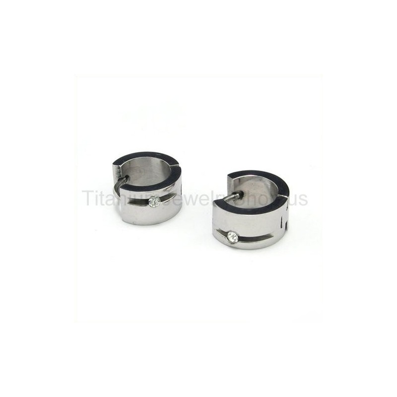 Pendientes De Diamantes Con Incrustaciones De Titanio