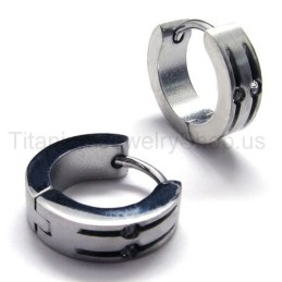 Pendientes De Aro De Titanio Y Plata