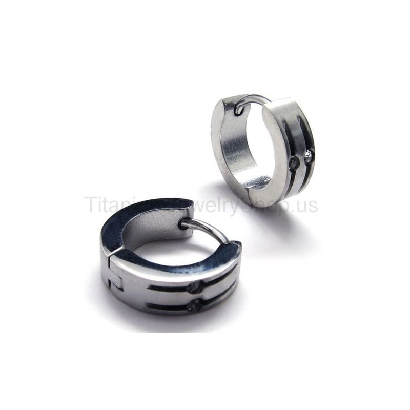 Pendientes De Aro De Titanio Y Plata Pendientes De Aro De Titanio Y Plata