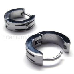 Pendientes De Aro De Titanio Y Plata