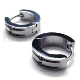 Pendientes De Aro De Titanio Y Plata