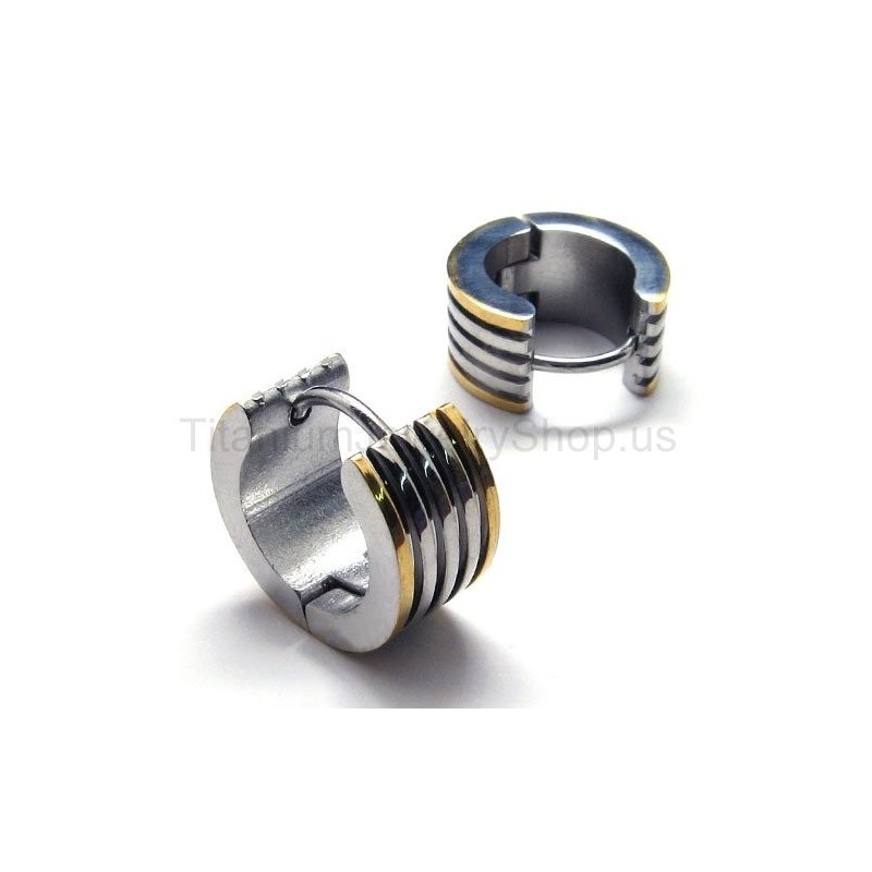 Pendientes De Titanio Con Ranura En Forma De Bucle Pendientes De Titanio Con Ranura En Forma De Bucle