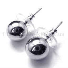 Pendientes De Titanio Pulido Con Forma De Cámara