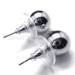 Pendientes De Titanio Pulido Con Forma De Cámara