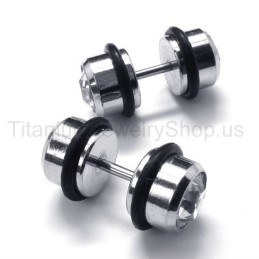 Pendientes De Barra De Titanio