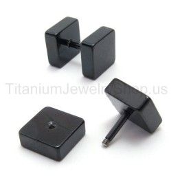 Pendientes De Barra Con Caja De Titanio Negro