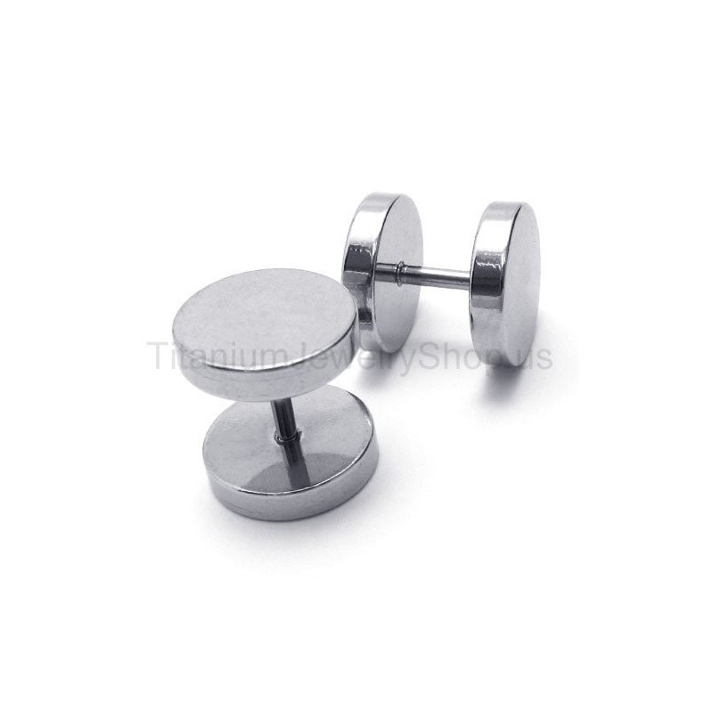 Pendientes De Barra De Titanio Y Plata Pendientes De Barra De Titanio Y Plata