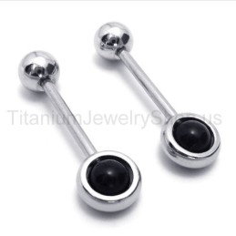 Pendientes De Titanio Con Varita Mágica De Plata