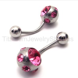 Pendientes Finos De Titanio Con Diamantes Morados