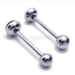 Pendientes Finos De Titanio Y Plata