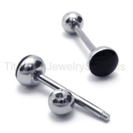 Pendientes Finos De Titanio Y Plata