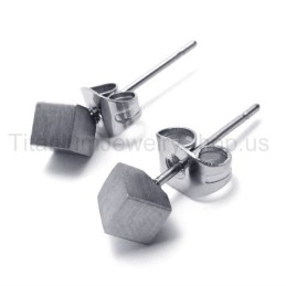 Pendientes De Titanio Rosa Plateado