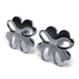 Pendientes De Titanio Con Flor De Plata