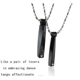 Colgante De Titanio Puro Para Parejas De Enamorados Con Un Toque De Tango Cariñoso