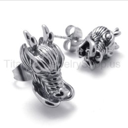 Pendientes De Titanio Con Forma De Dragón