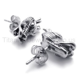Pendientes De Titanio Con Forma De Dragón