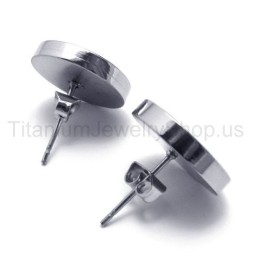 Pendientes De Titanio Y Plata Grabados