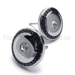 Pendientes De Diamantes Con Incrustaciones De Titanio