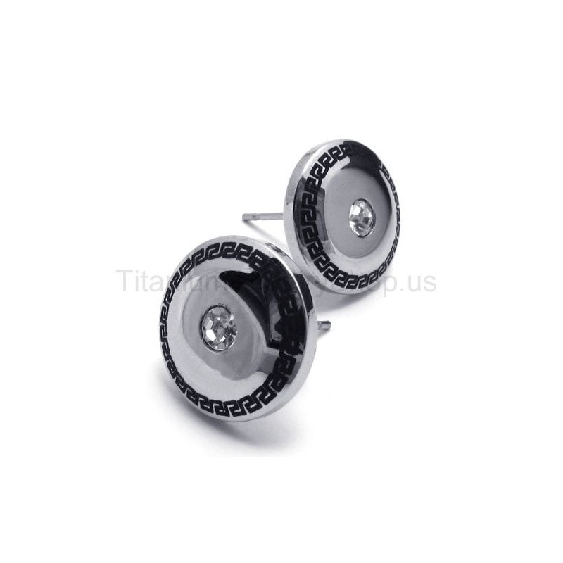 Pendientes De Diamantes Con Incrustaciones De Titanio Pendientes De Diamantes Con Incrustaciones De Titanio