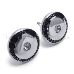 Pendientes De Diamantes Con Incrustaciones De Titanio