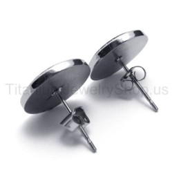 Pendientes De Diamantes Con Incrustaciones De Titanio