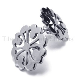 Lindos Pendientes De Titanio Con Flores