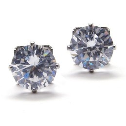 Pendientes De Titanio Con Incrustaciones De Diamantes