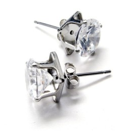 Pendientes De Titanio Con Incrustaciones De Diamantes