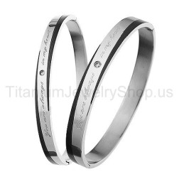 Pulseras De Titanio Para Amantes De "Siempre Estás En Mi Corazón"