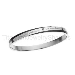 Pulsera De Titanio "Siempre Estás En Mi Corazón"