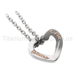 Colgante De Titanio Con Forma De Corazón